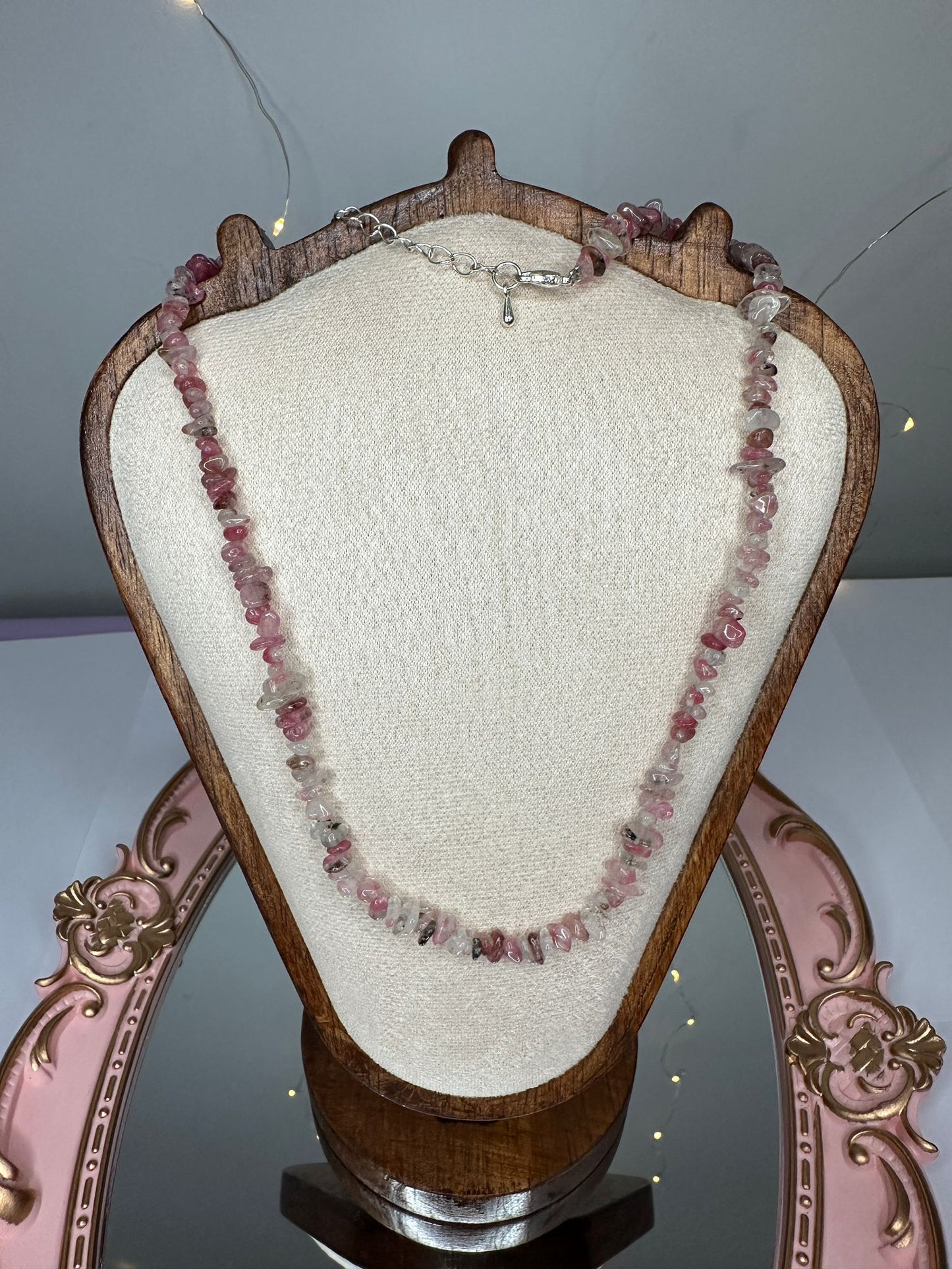 Rhodonite Chip Necklace – Heart Healing & Compassion Energy