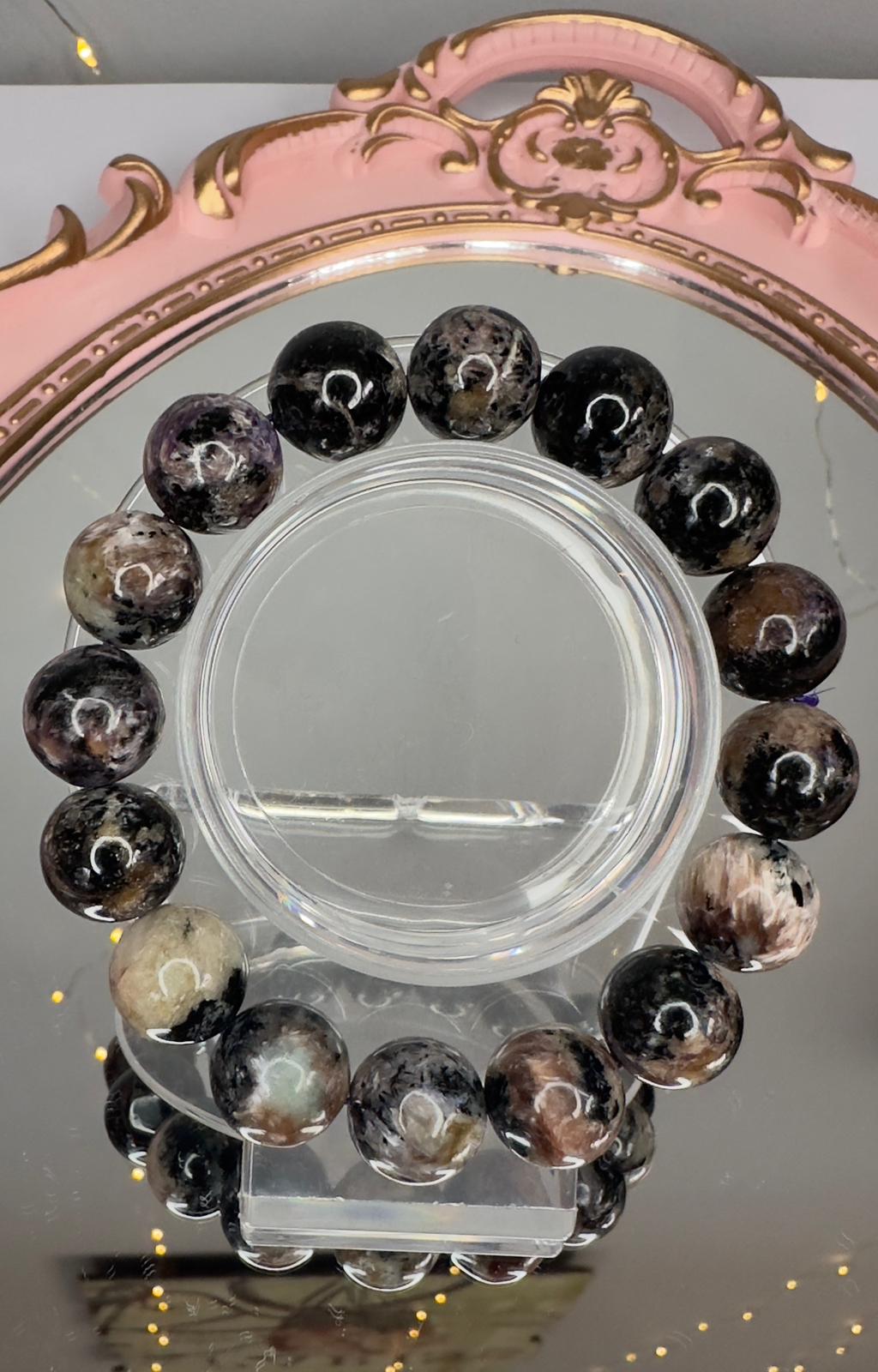 Black Charoite Bracelet – 13 mm Transformation & Inner Strength