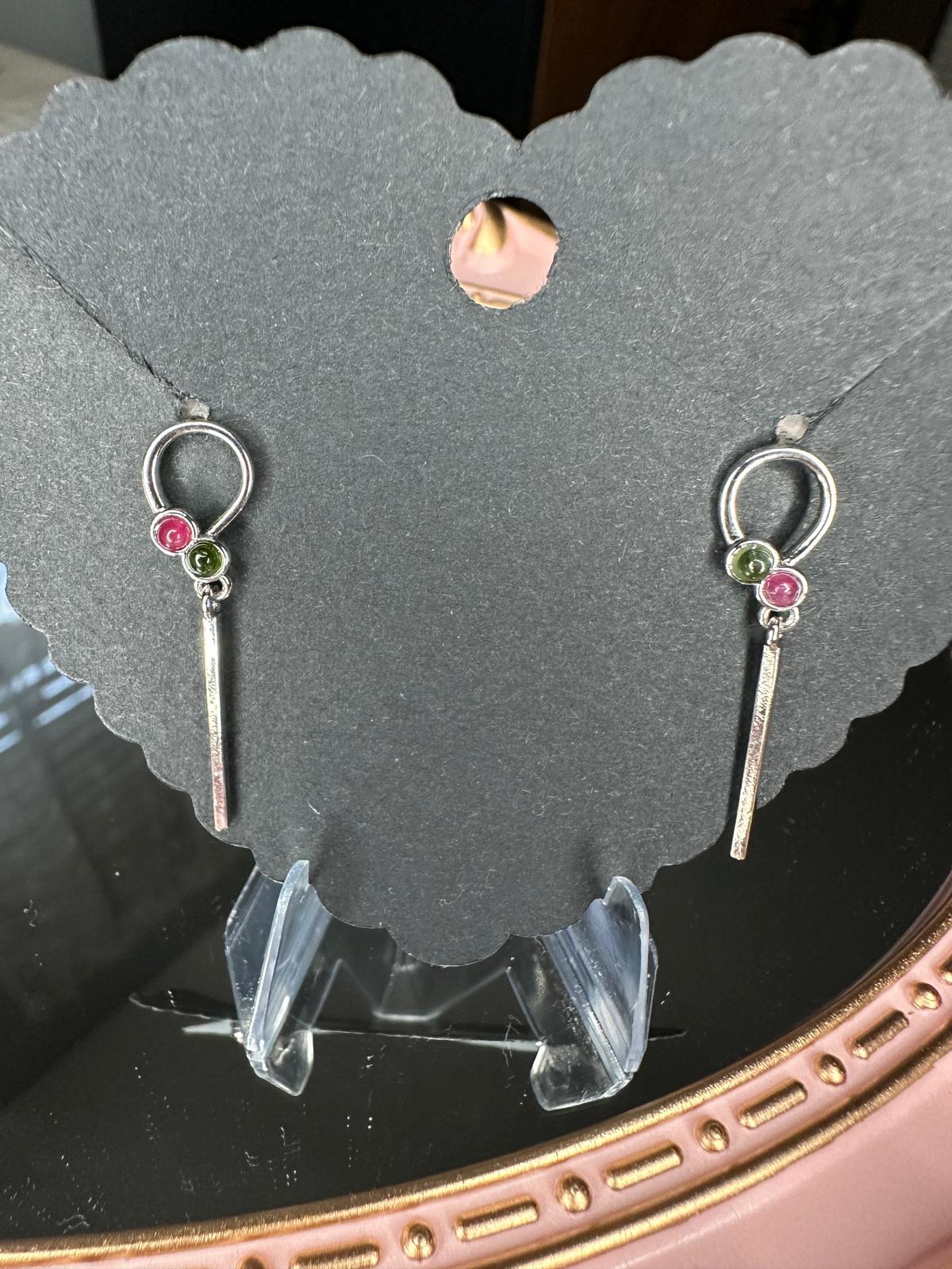 Sterling Silver Tourmaline Earrings – color, energy & elegance