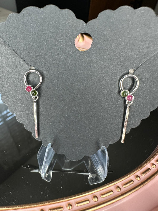 Sterling Silver Tourmaline Earrings – color, energy & elegance