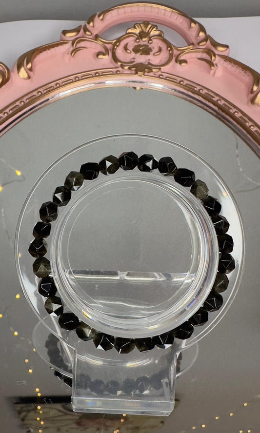 Golden Sheen Obsidian Bracelet – 5 mm Protection & Confidence