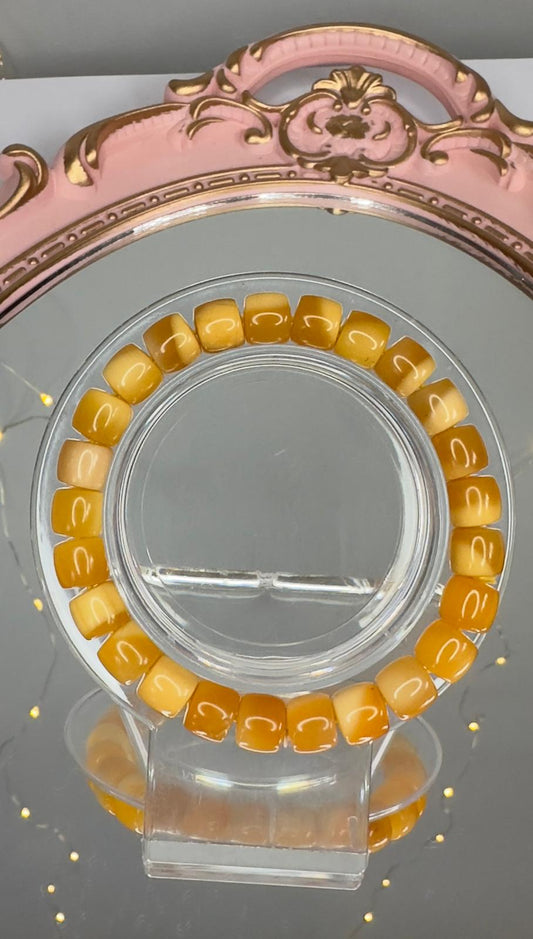 Myanmar Yellow Jade Bracelet