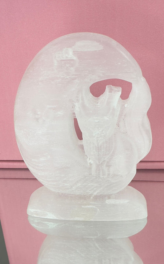 Moon & Fox Selenite Sculpture