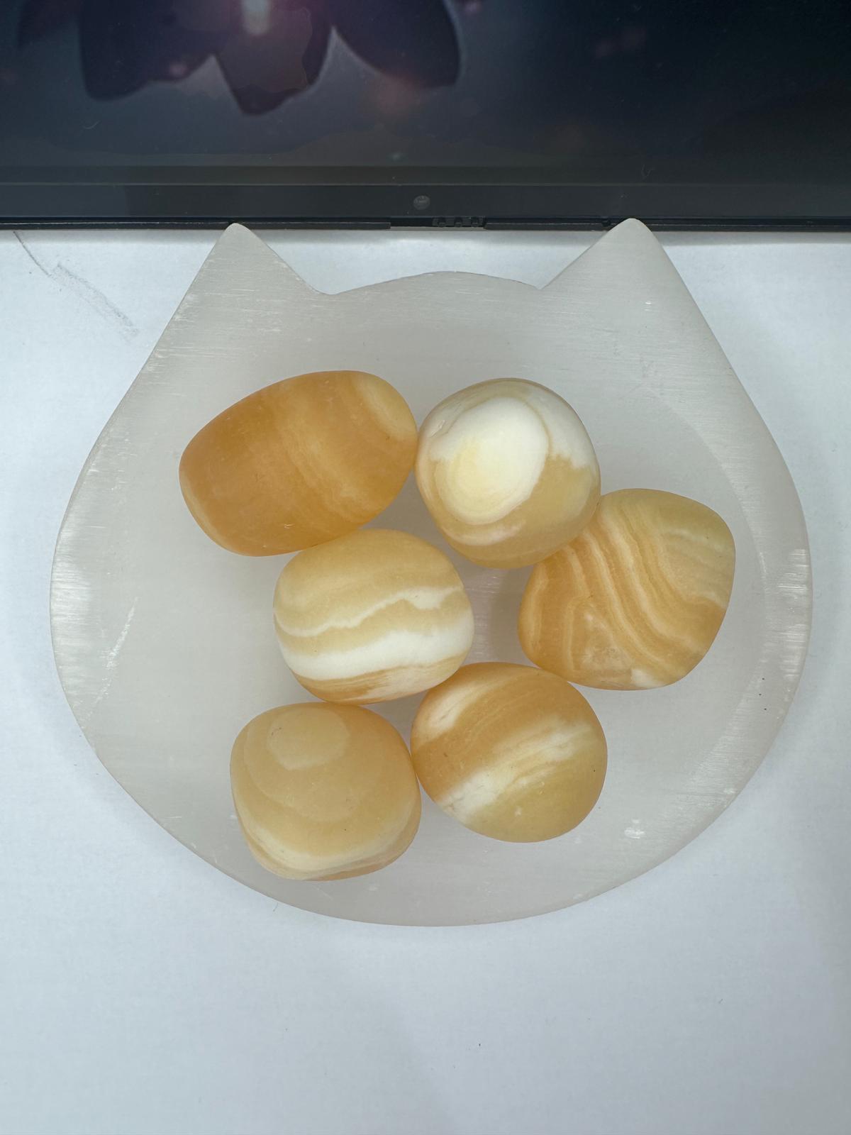 Yellow Calcite Tumble Stone